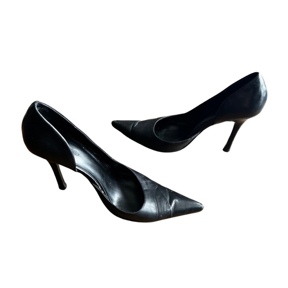 Aldo Black Pointy Toe Pumps Stiletto Heels | Size 37 / 7 - Picture 6 of 13